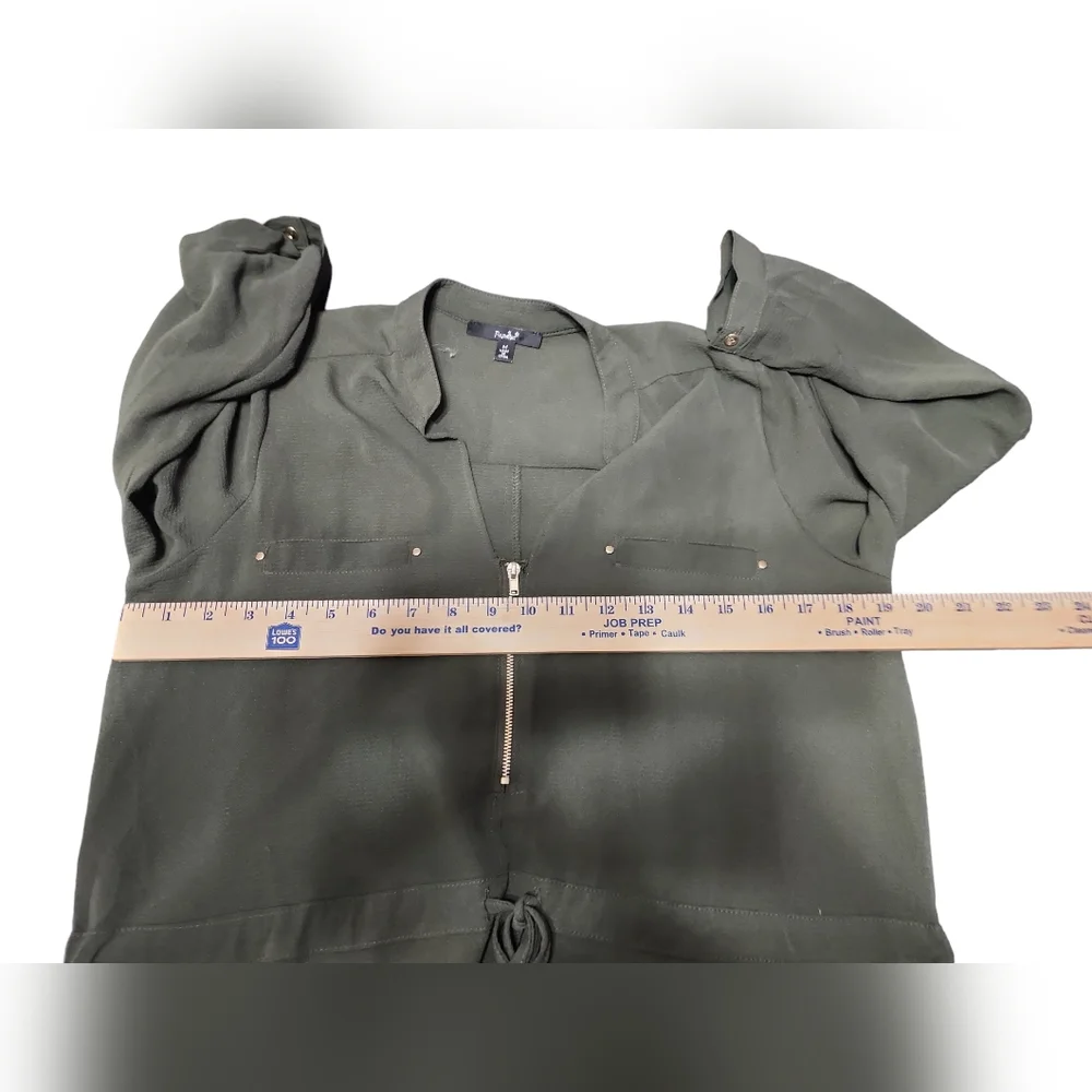 FALL NWOT Tunic Med Papaya olive green - Picture 8 of 9